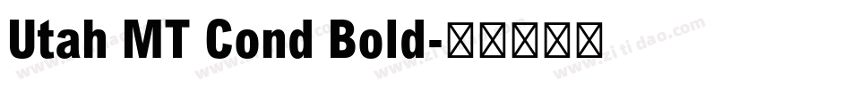 Utah MT Cond Bold字体转换